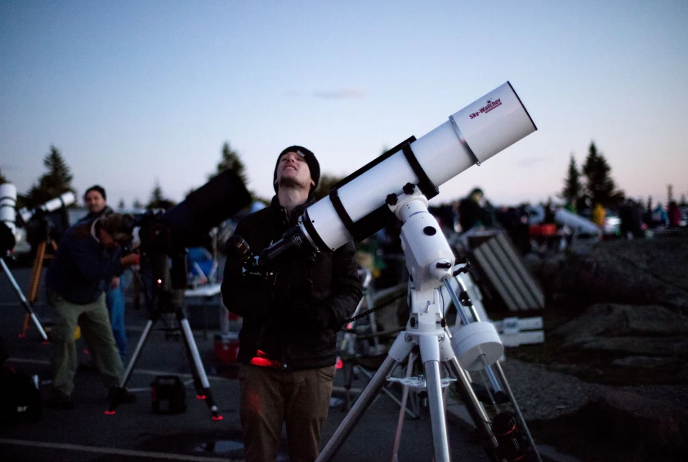 birding telescope setup
